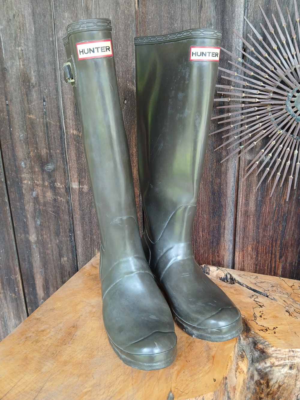 Hunter Brown Tall Rain Boots